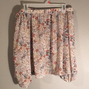 Shoulder-less flower top from Forever 22.